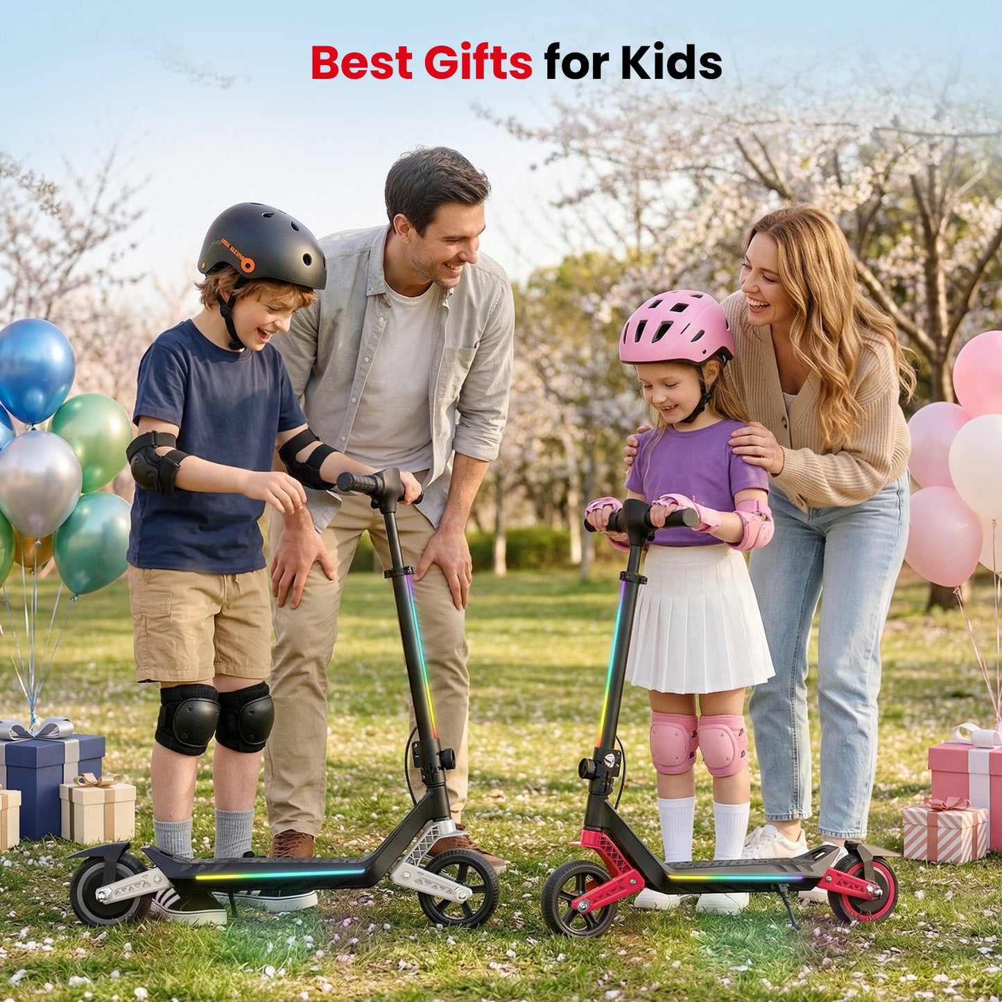 RIDEN K6 Kids Electric Scooter | Dual Suspension, LED Display, Top Speed 9mph, Ages 6+