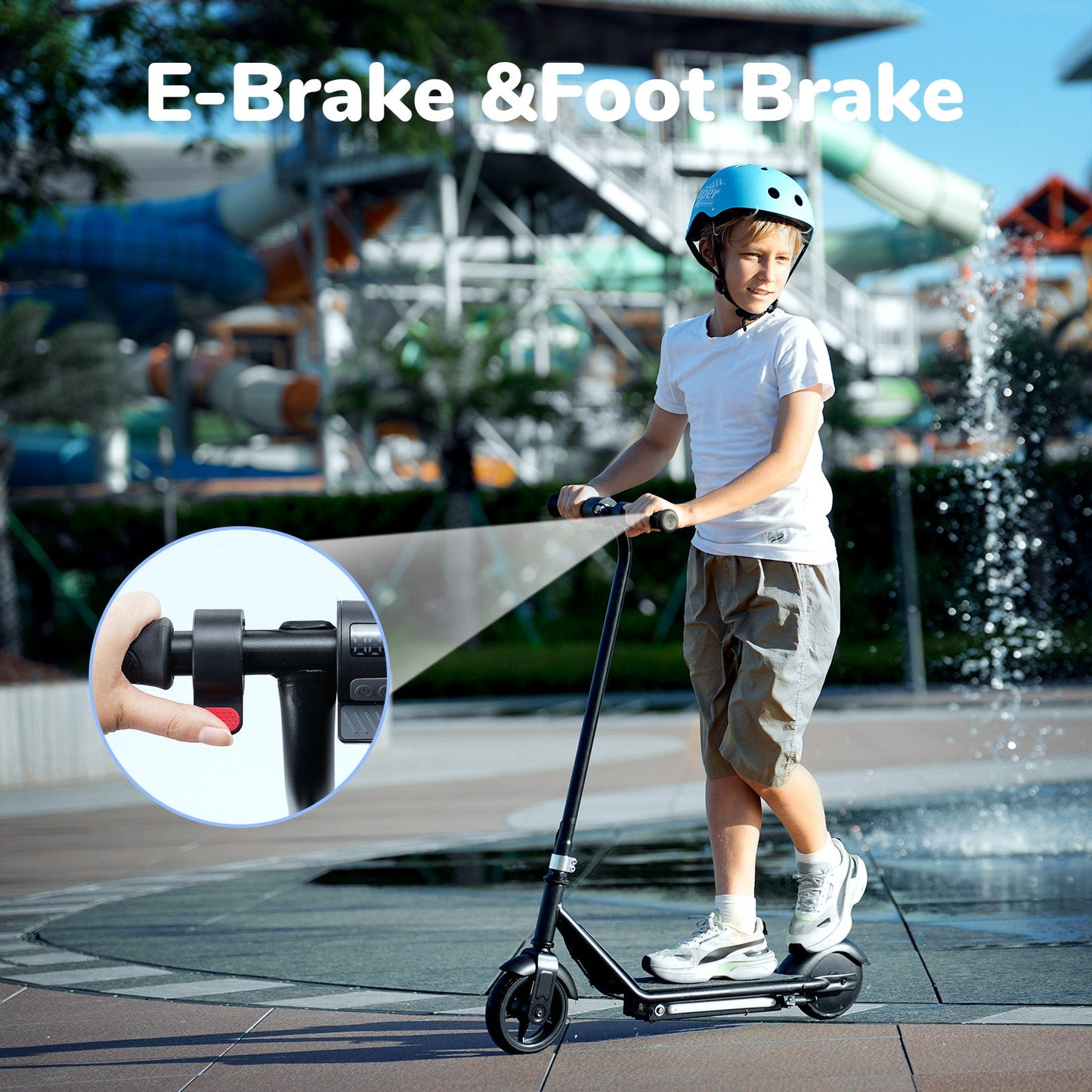RIDEN iK3Pro Kids Electric Scooter | Height-Adjustable, Colourful LED Lights, Top Speed 6mph, Ages 4+