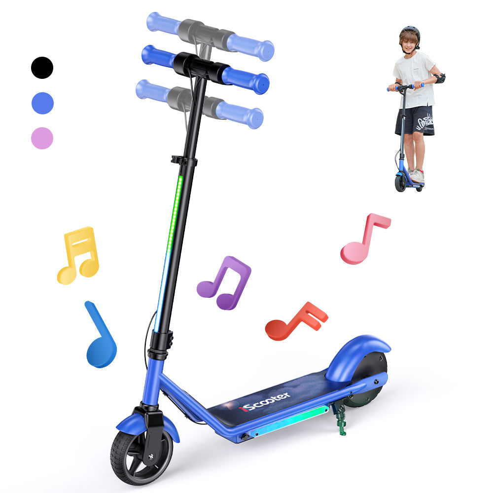 RIDEN iK3Pro Kids Electric Scooter | Height-Adjustable, Colourful LED Lights, Top Speed 6mph, Ages 4+